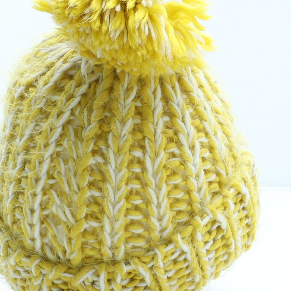 Mountain Warehouse Womens Yellow Acrylic Bobble Hat One Size