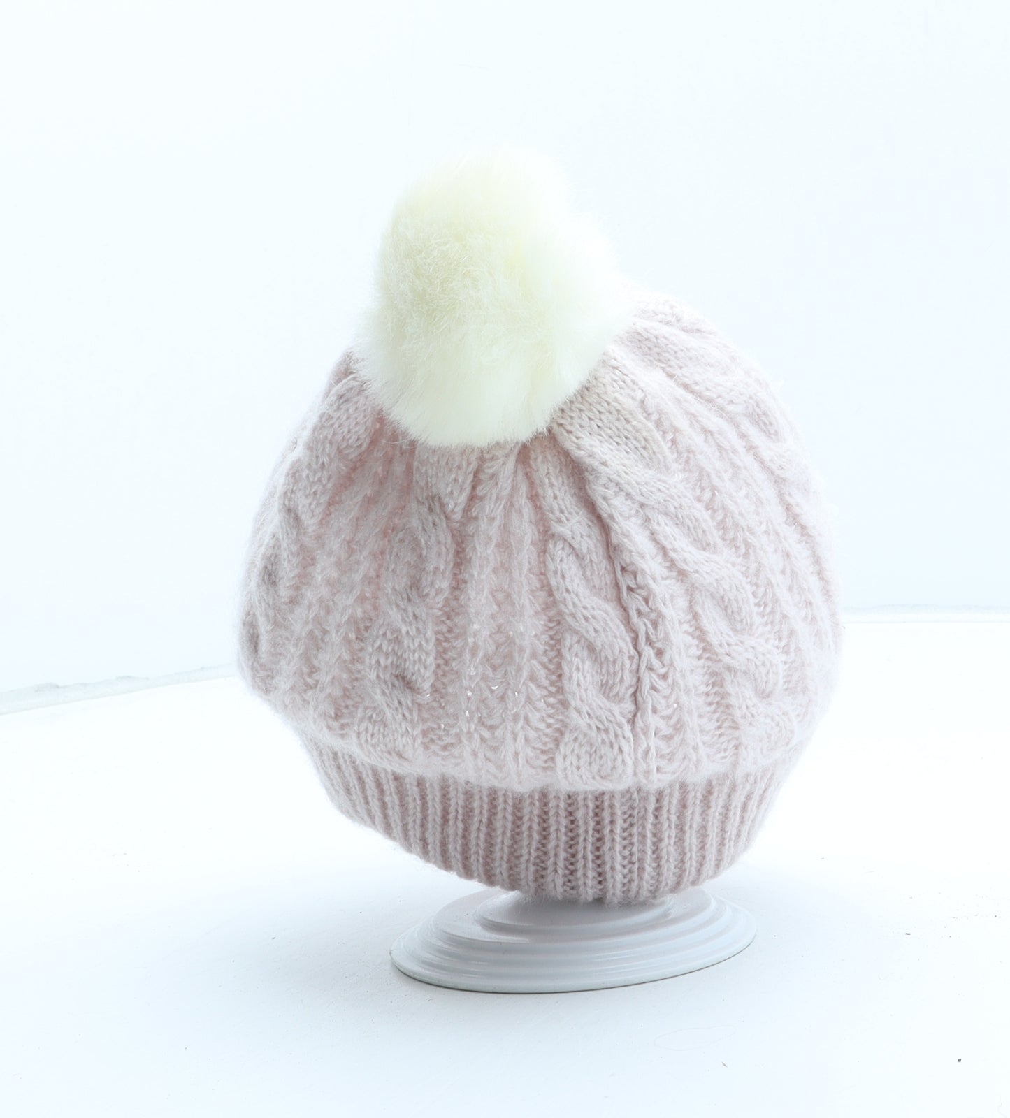 Happer Girl Girls Pink Acrylic Bobble Hat One Size - UK Size 7-12 Years