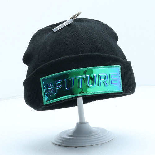 PEP&CO Girls Black Acrylic Beanie One Size