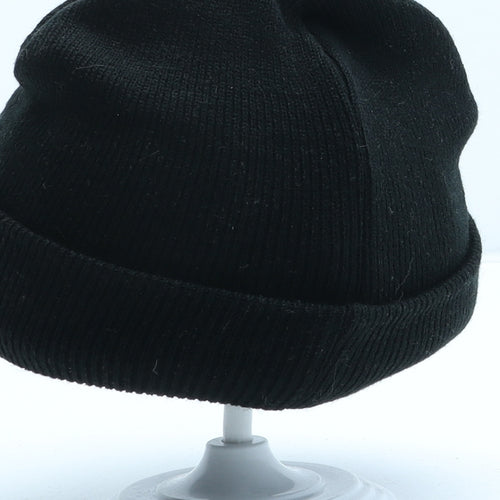 PEP&CO Girls Black Acrylic Beanie One Size