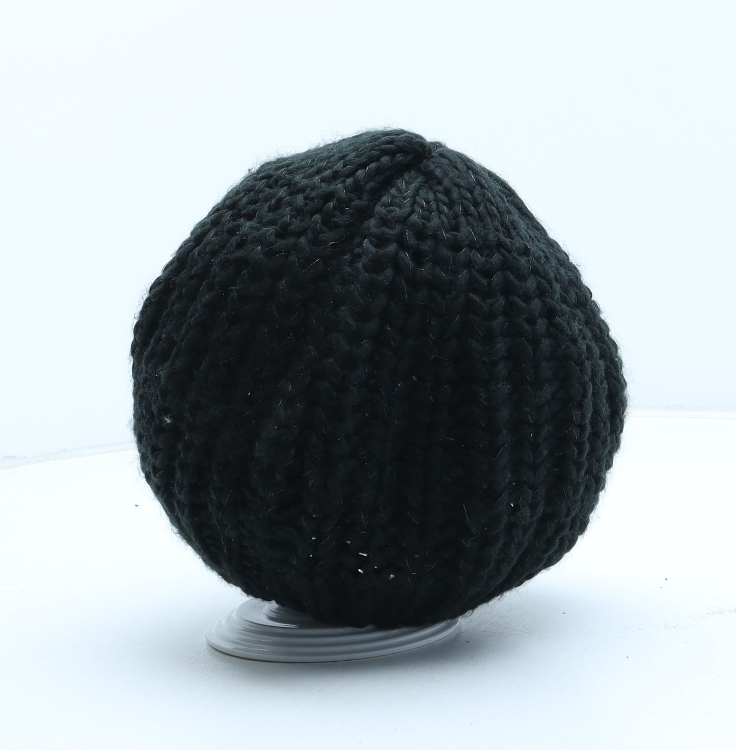 Preworn Womens Black Acrylic Beanie One Size