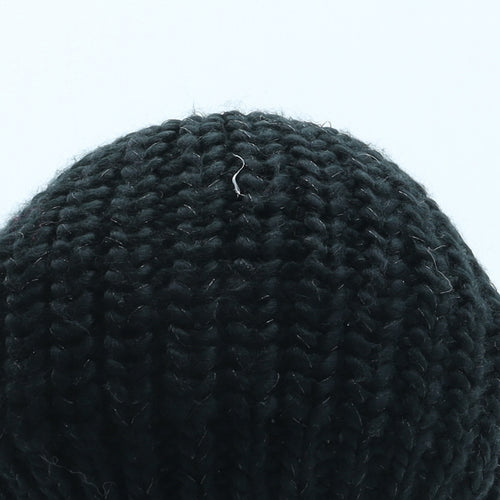 Preworn Womens Black Acrylic Beanie One Size