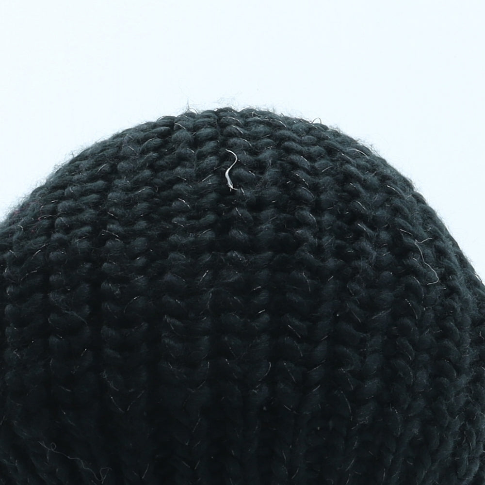 Preworn Womens Black Acrylic Beanie One Size