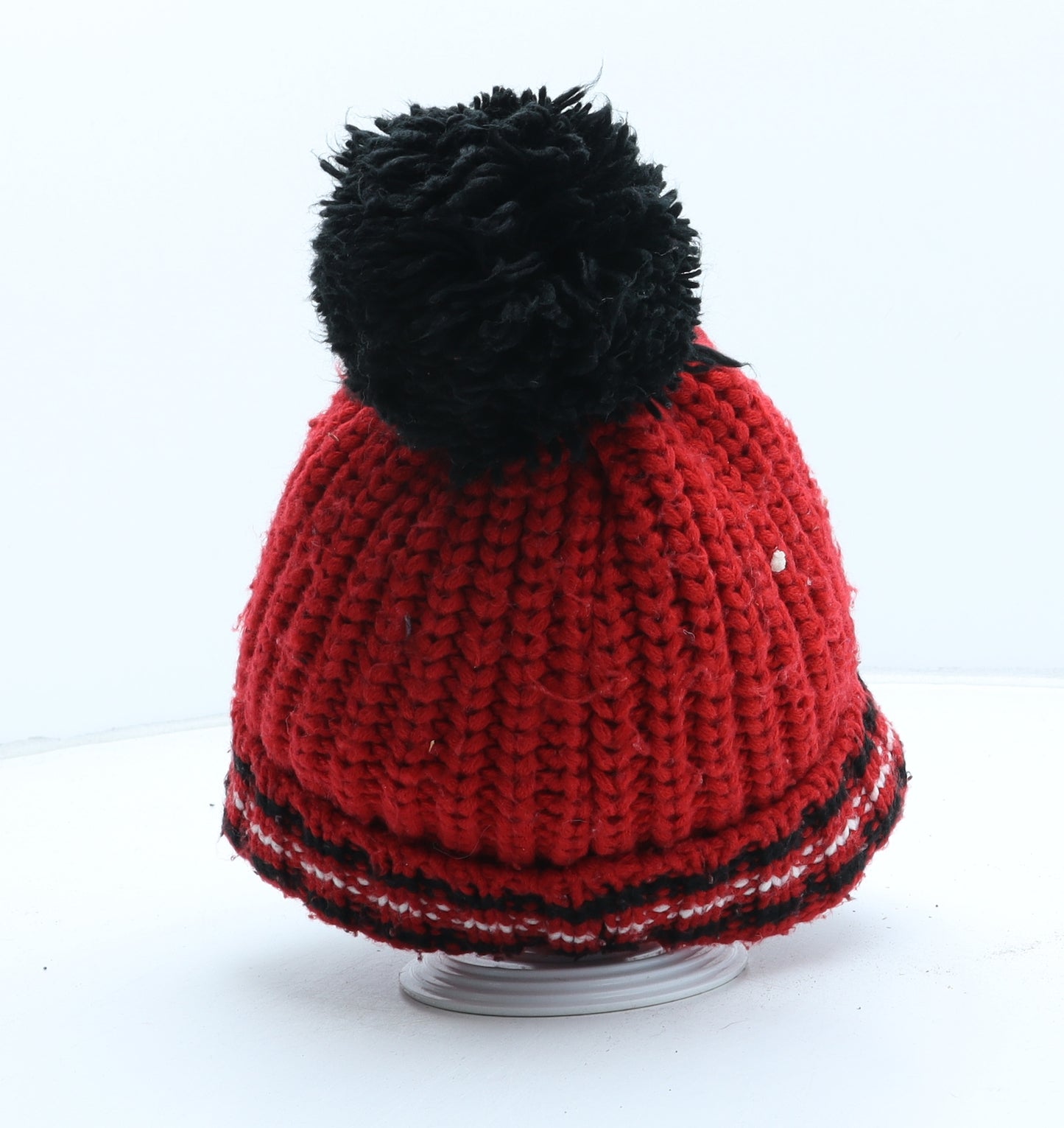 NEXT Boys Red Acrylic Bobble Hat One Size - Spiderman UK Size 5-6 Years