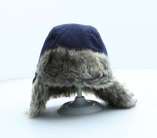NEXT Boys Blue Cotton Trapper Hat One Size - UK Size 1-2 Years