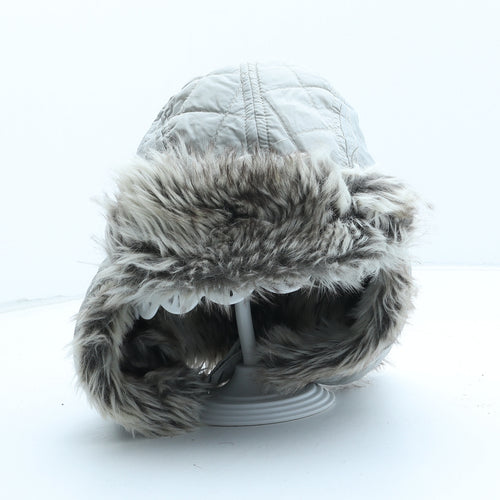 Preworn Girls Beige Acrylic Trapper Hat One Size