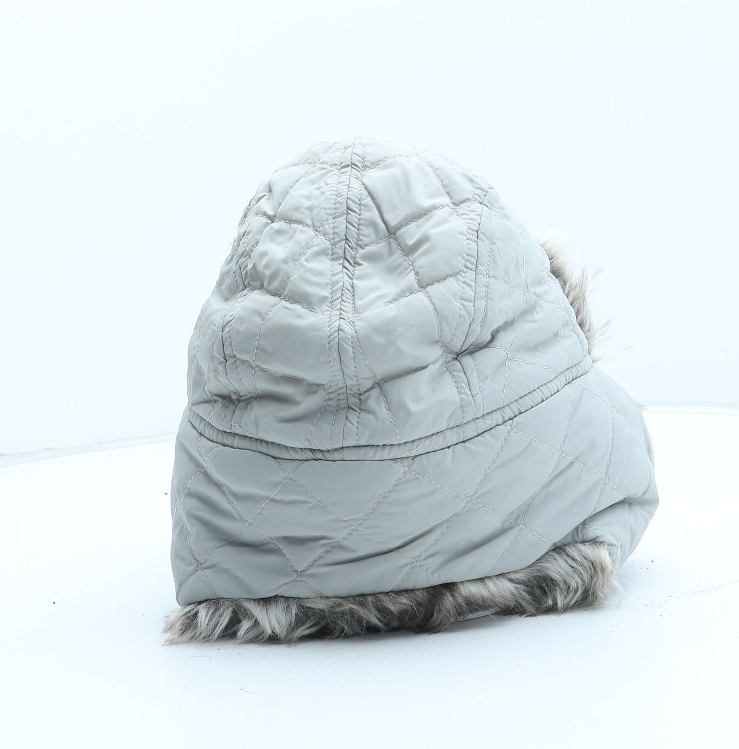 Preworn Girls Beige Acrylic Trapper Hat One Size