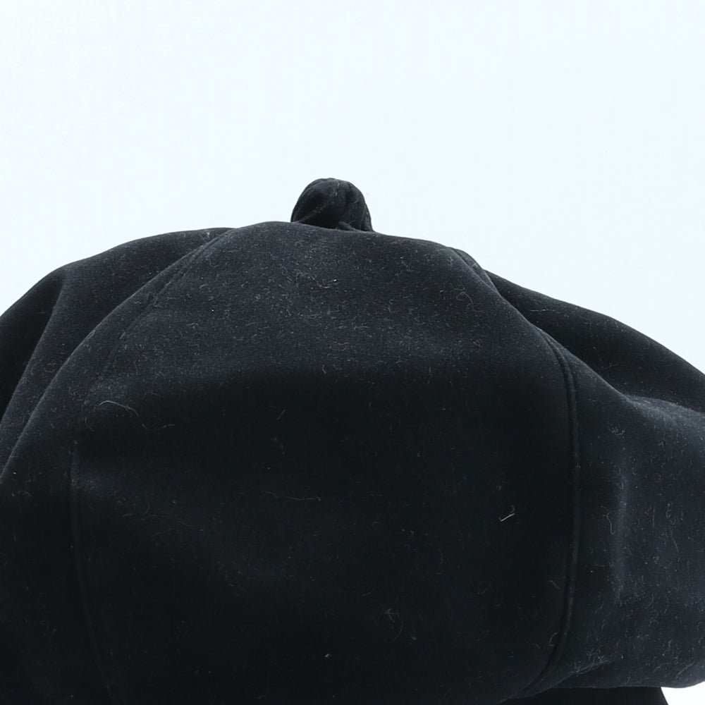 Ness Suedette Womens Black Polyester Beret One Size