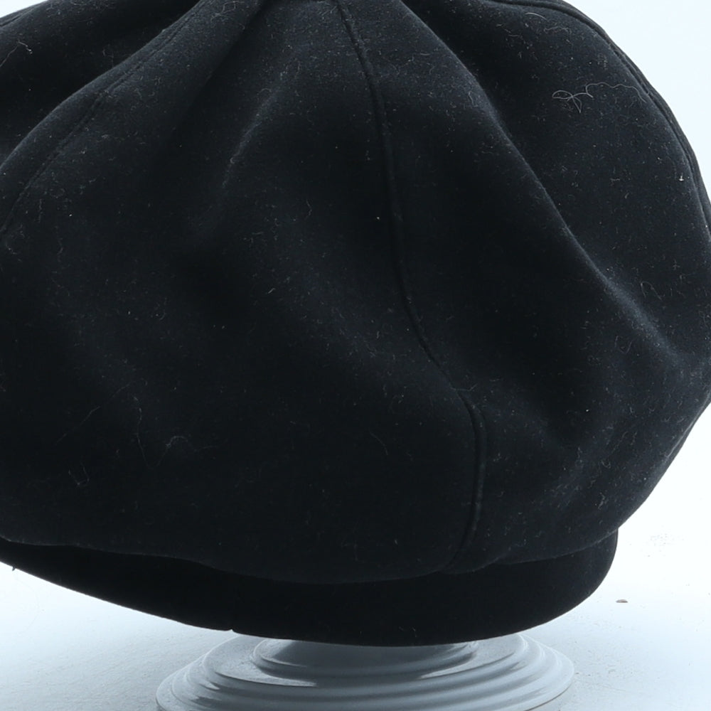 Ness Suedette Womens Black Polyester Beret One Size