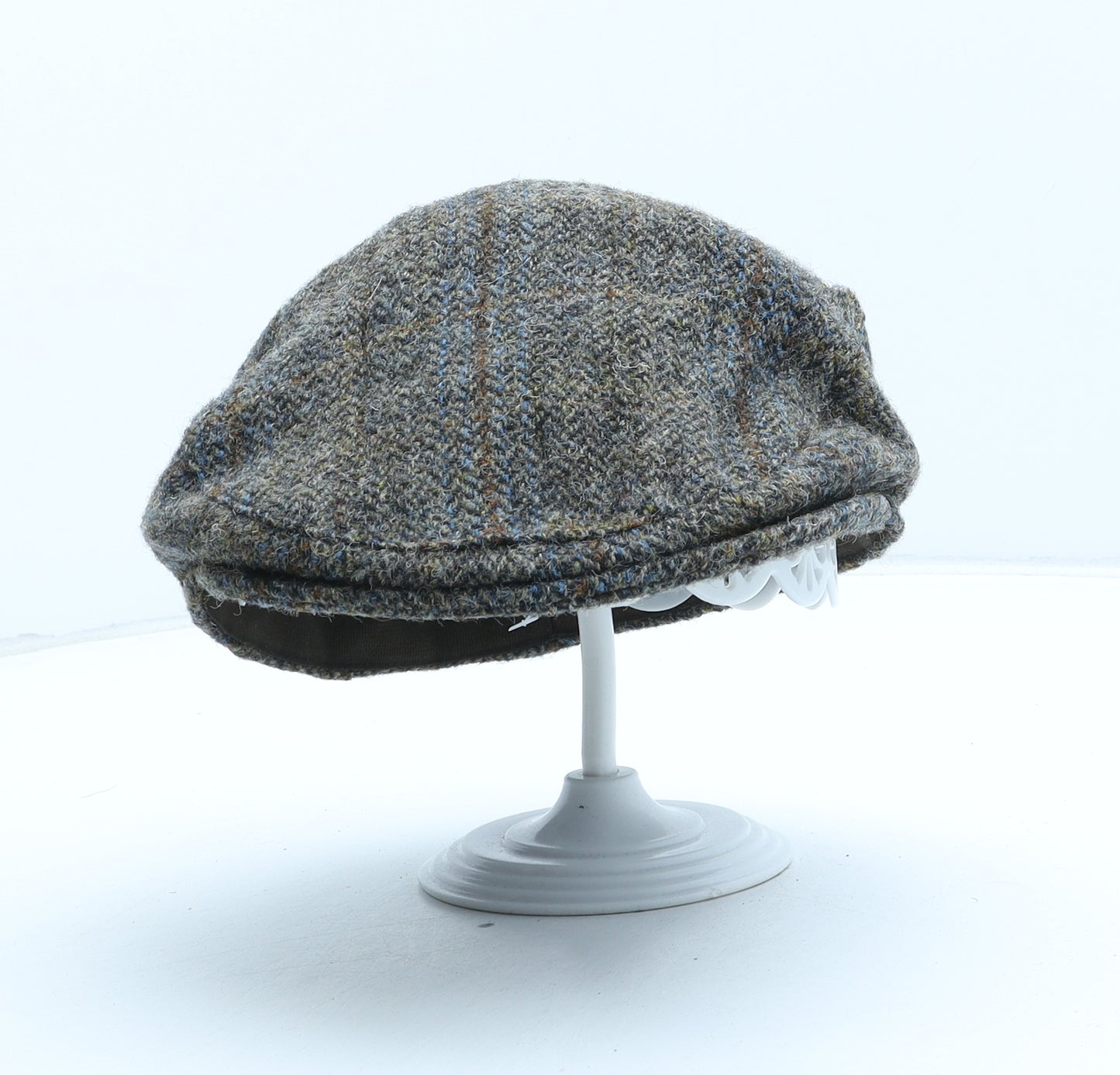 Hawkins Mens Green Herringbone Wool Flat Cap One Size