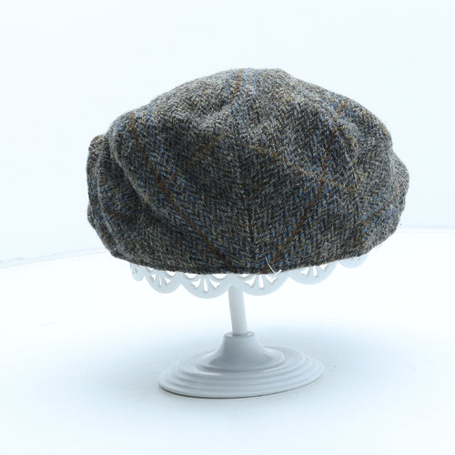 Hawkins Mens Green Herringbone Wool Flat Cap One Size