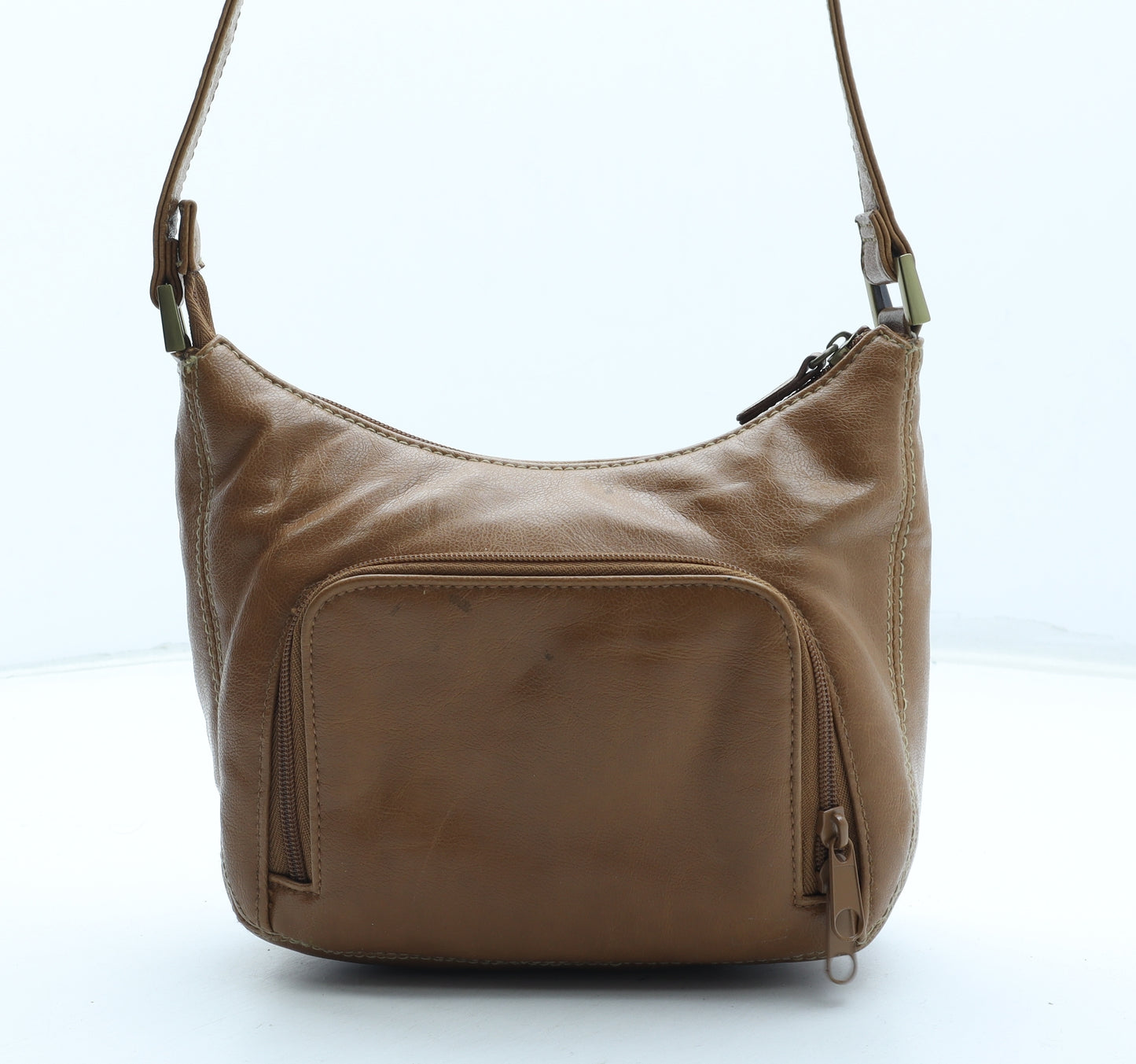 Rosetti Womens Brown Leather Shoulder Bag Size Small