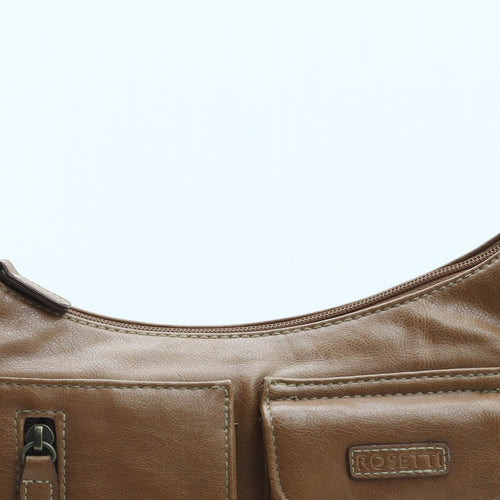 Rosetti Womens Brown Leather Shoulder Bag Size Small