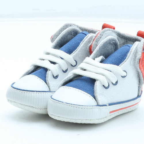 F&F Boys Multicoloured Polyester Sneaker Trainer UK 0-6 Months
