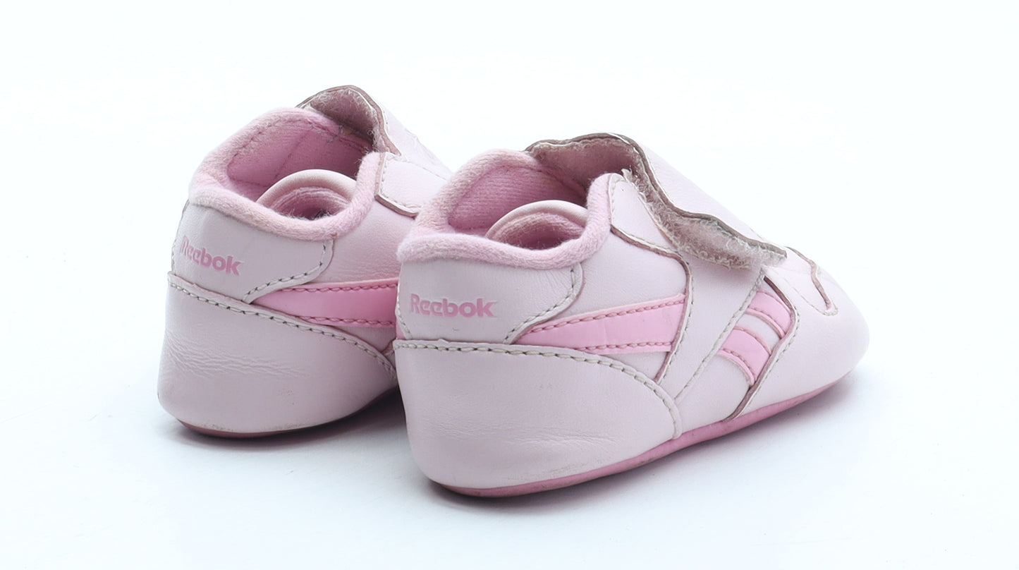 Reebok Girls Pink Polyester Sneaker Trainer UK 2.5