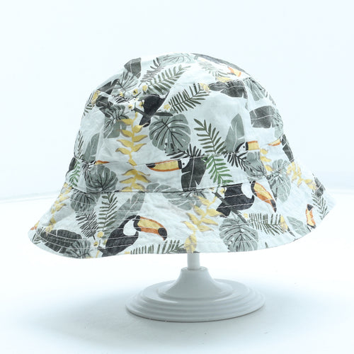 Primark Boys Multicoloured Floral Cotton Bucket Hat Size S - Size 6-12 months