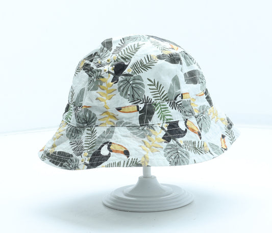 Primark Boys Multicoloured Floral Cotton Bucket Hat Size S - Size 6-12 months