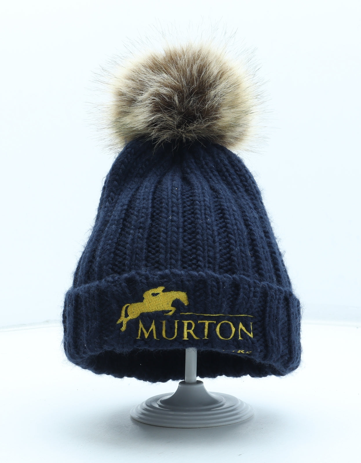 Beechfield Womens Blue Acrylic Bobble Hat One Size - Murton