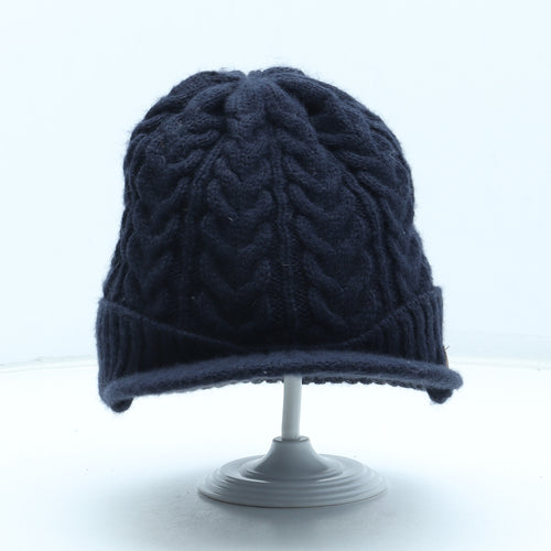 TU Boys Blue Acrylic Peaked Cap Size S - Size 7-10 Years