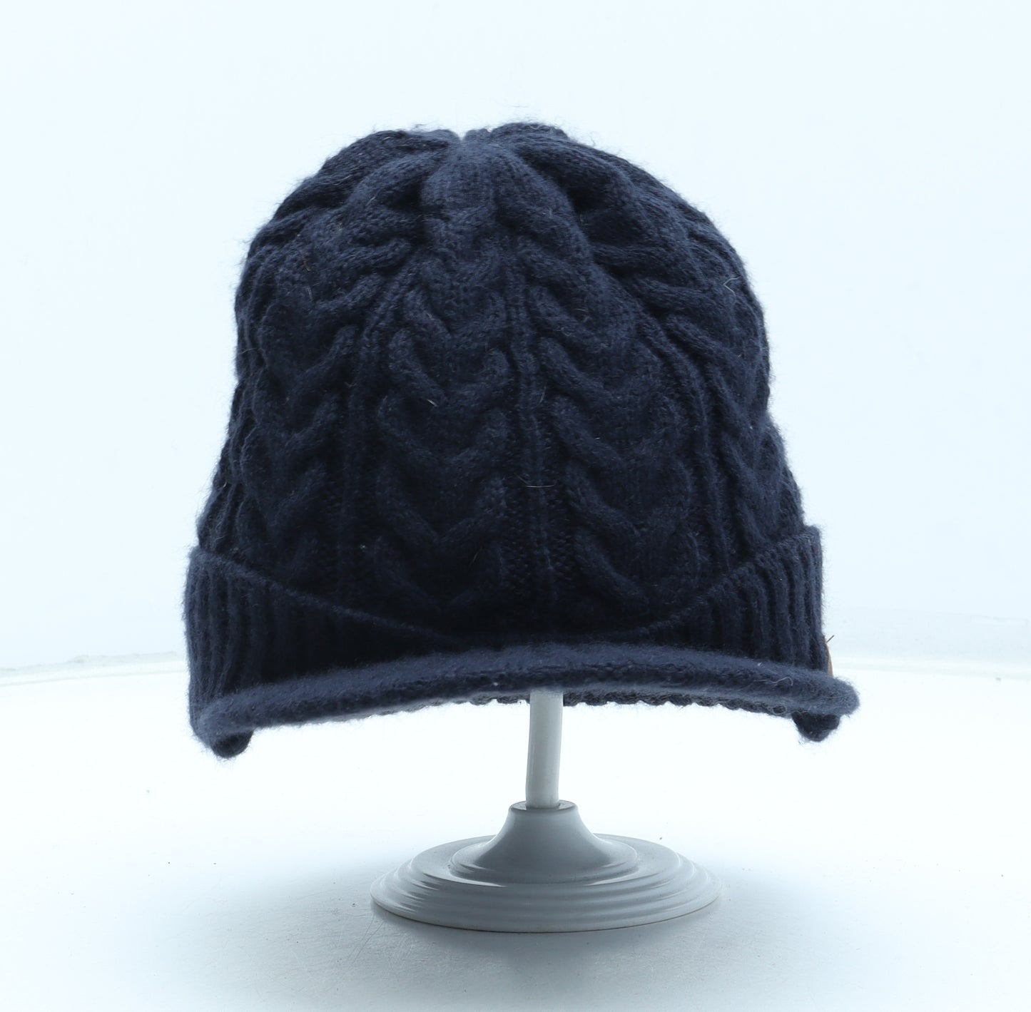 TU Boys Blue Acrylic Peaked Cap Size S - Size 7-10 Years