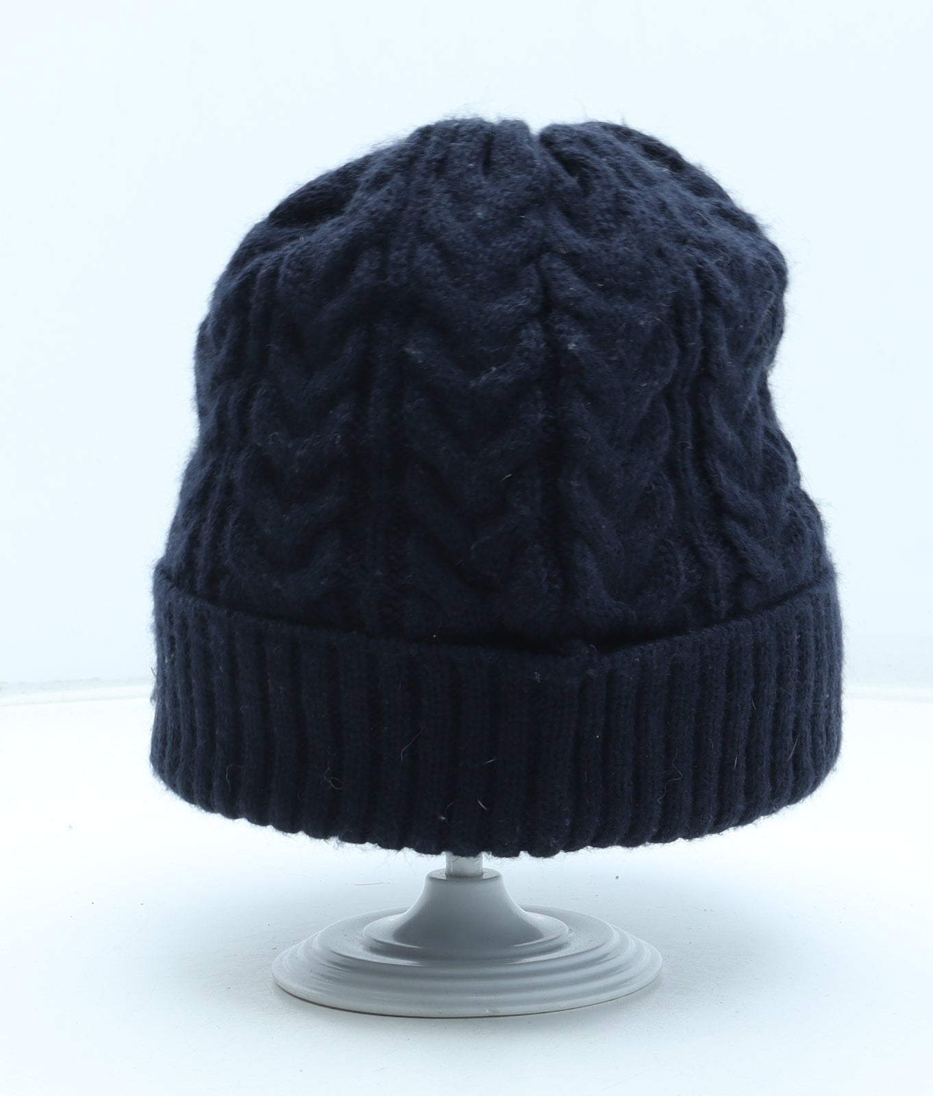 TU Boys Blue Acrylic Peaked Cap Size S - Size 7-10 Years