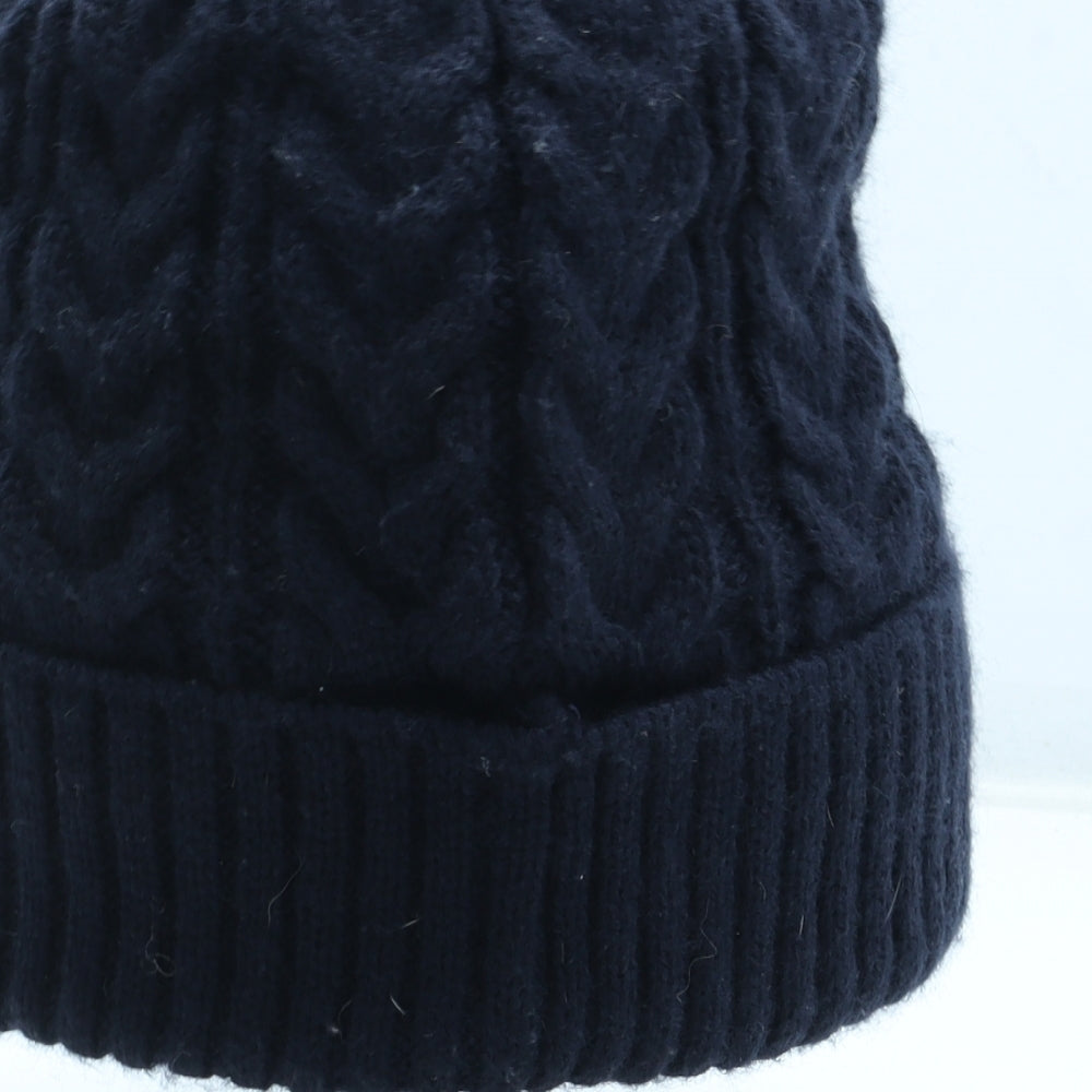 TU Boys Blue Acrylic Peaked Cap Size S - Size 7-10 Years