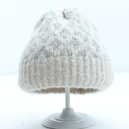F&F Womens Pink Fair Isle Acetate Beanie One Size
