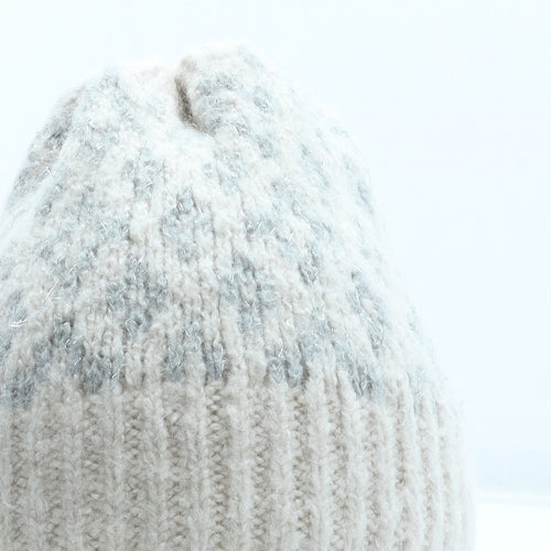 F&F Womens Pink Fair Isle Acetate Beanie One Size