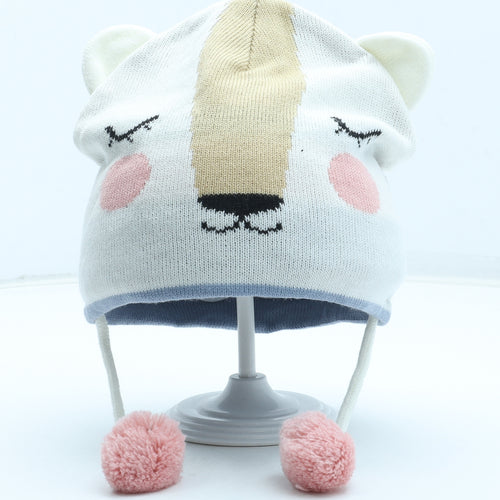 Preworn Girls Multicoloured Acrylic Beanie One Size - Bear