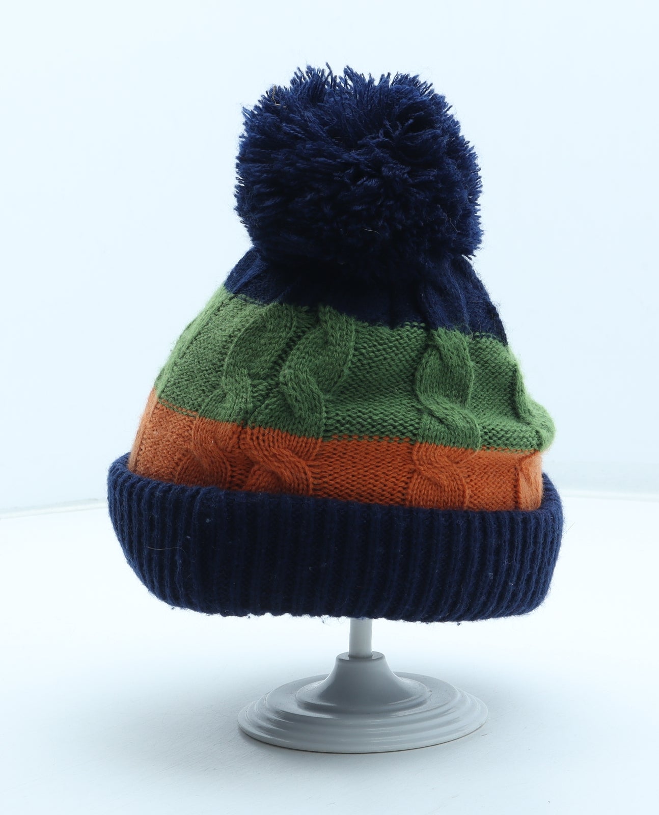 Peppa Pig Boys Multicoloured Colourblock Acrylic Bobble Hat Size S