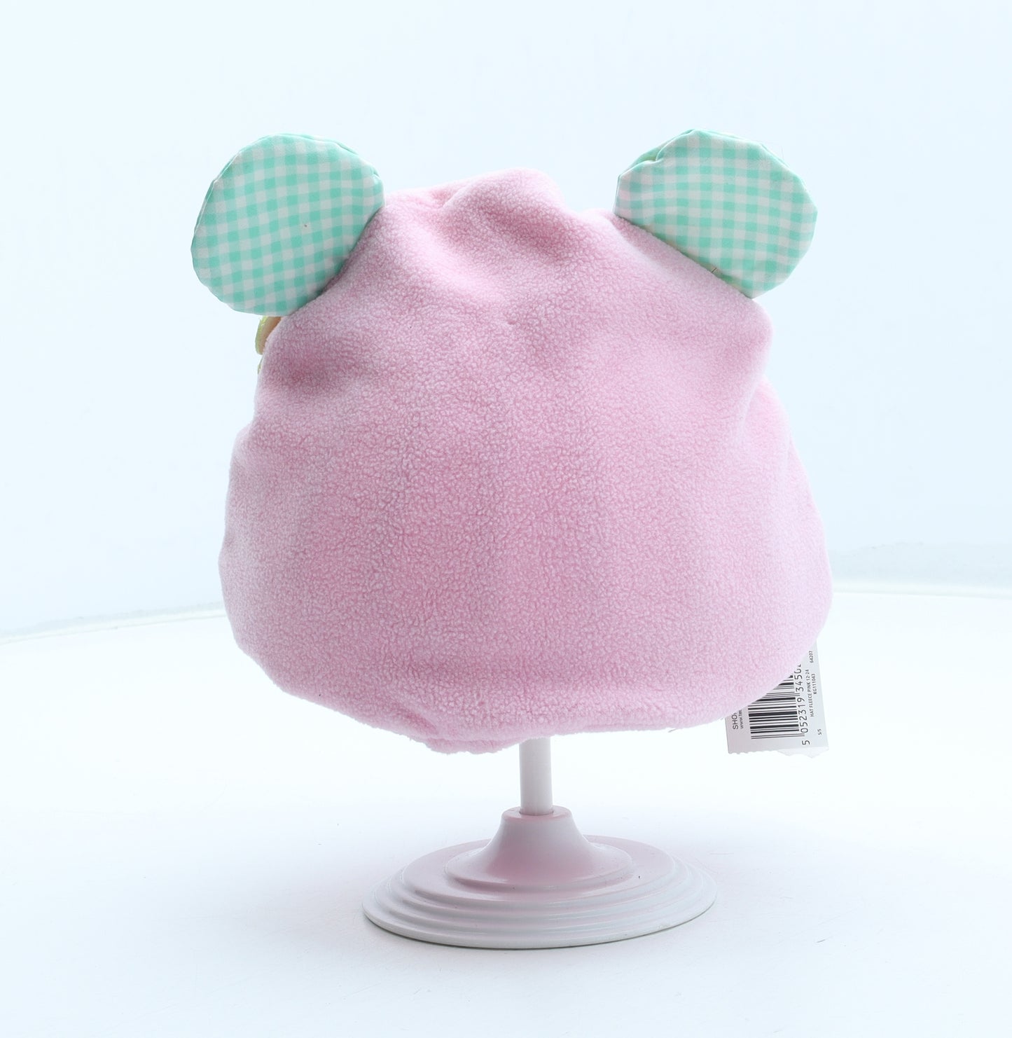 F&F Girls Pink Polyester Beanie Size S - Mouse Size 12-24 Months