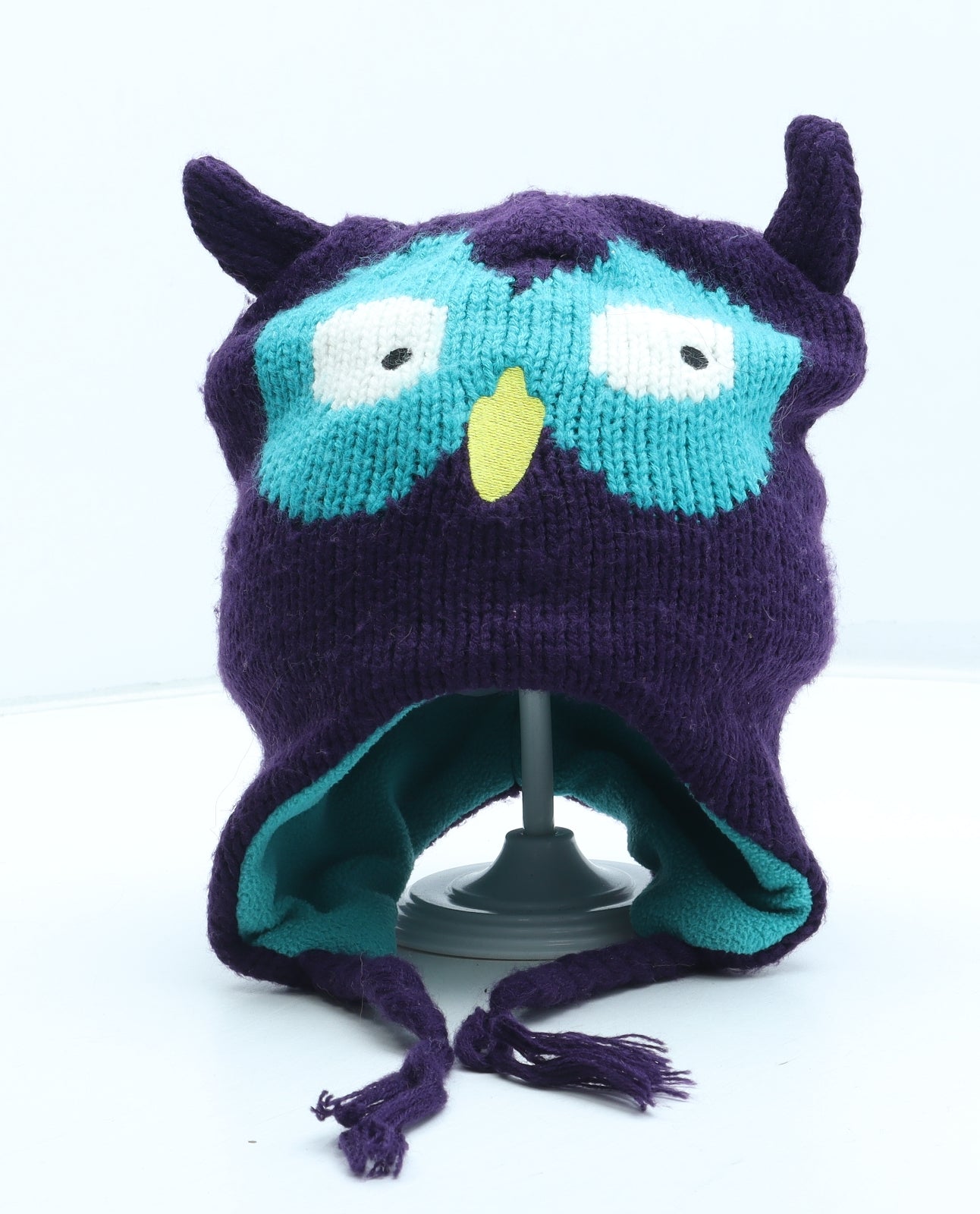 Mountain Warehouse Girls Purple Acrylic Winter Hat One Size - Owl Pattern