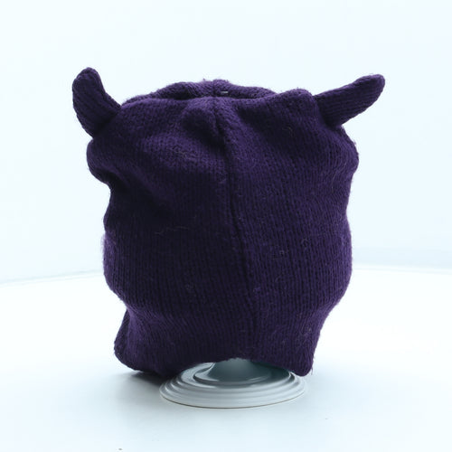 Mountain Warehouse Girls Purple Acrylic Winter Hat One Size - Owl Pattern