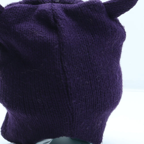 Mountain Warehouse Girls Purple Acrylic Winter Hat One Size - Owl Pattern