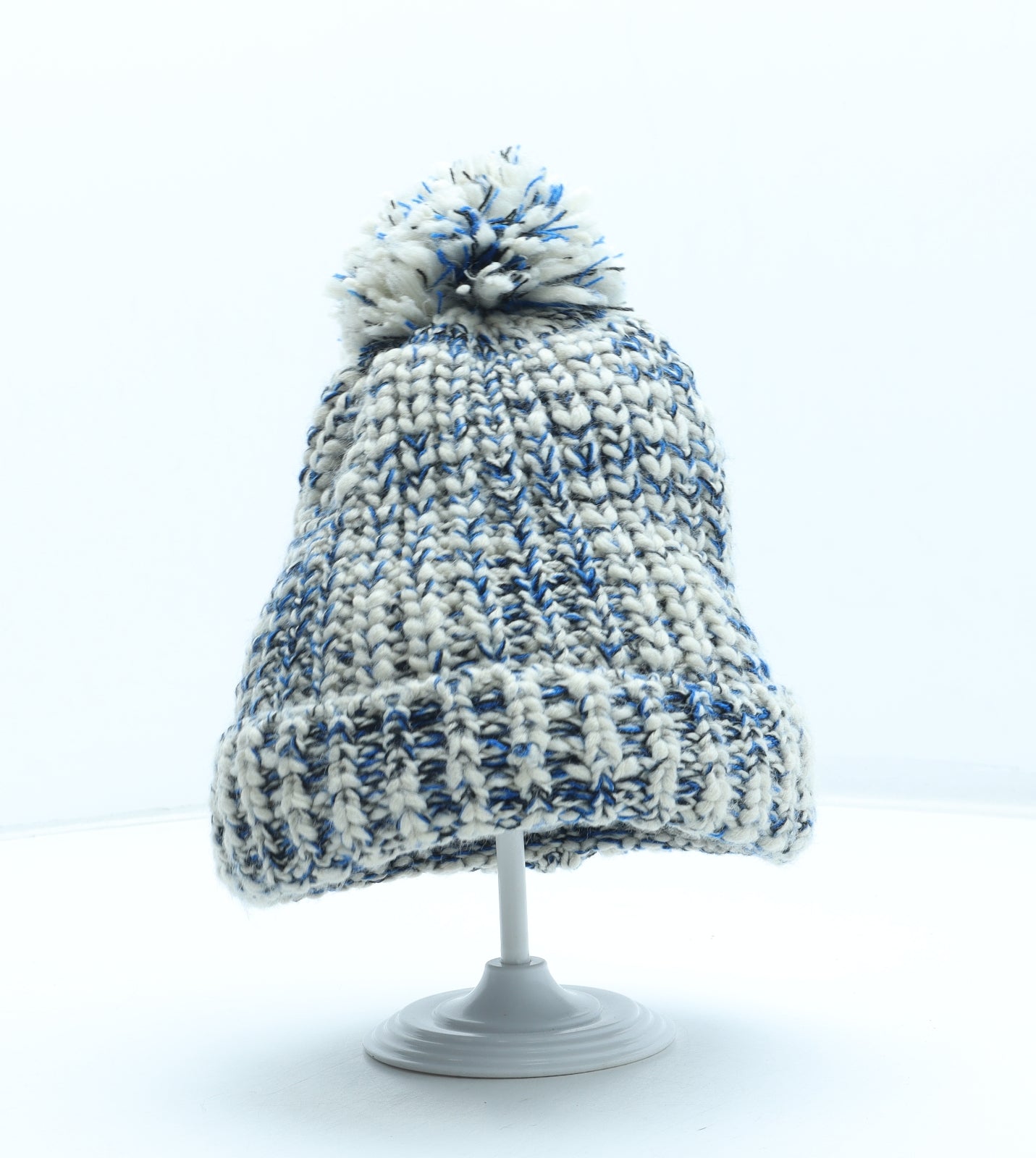Winter Collections Womens Blue Acrylic Winter Hat One Size