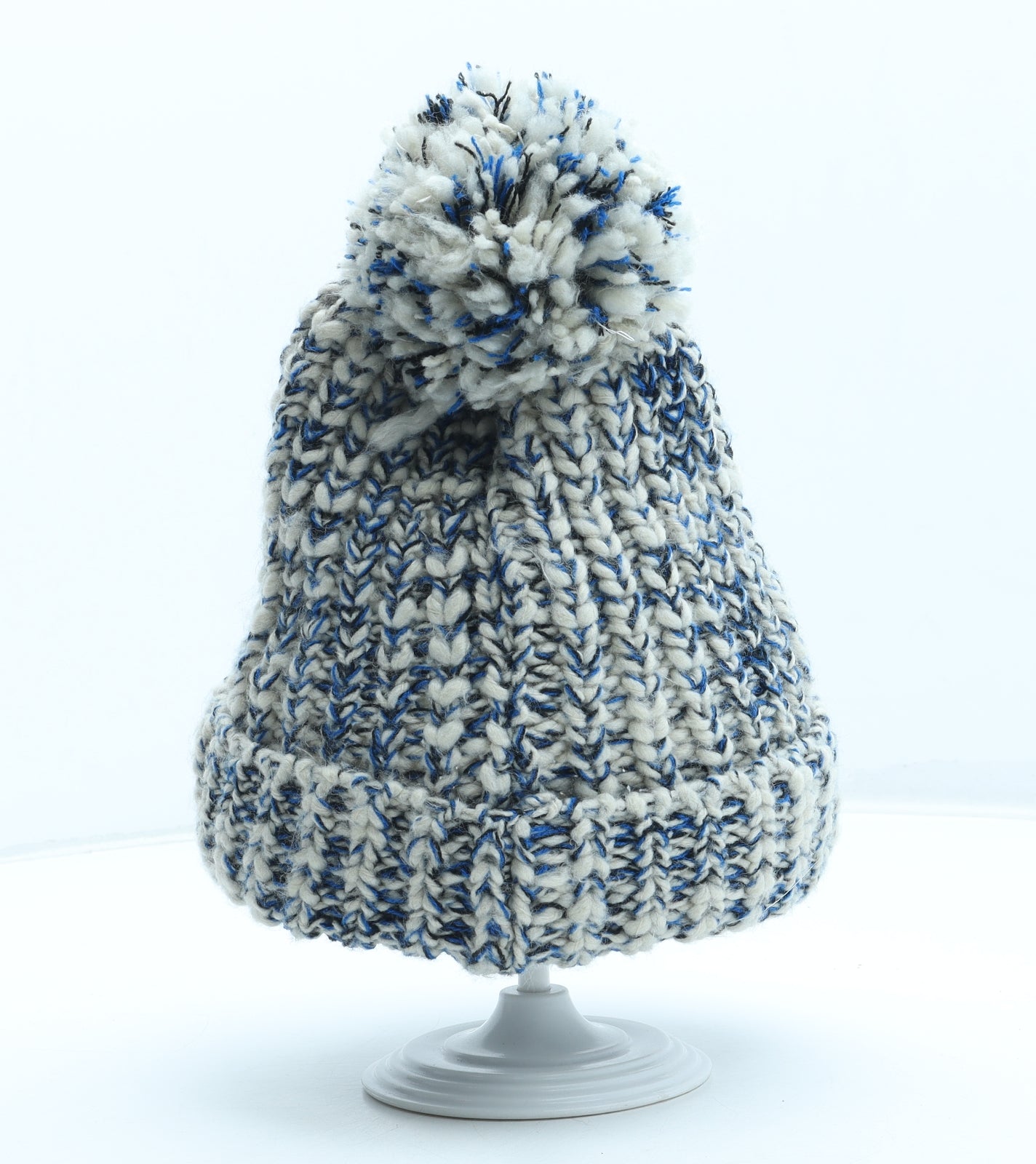 Winter Collections Womens Blue Acrylic Winter Hat One Size