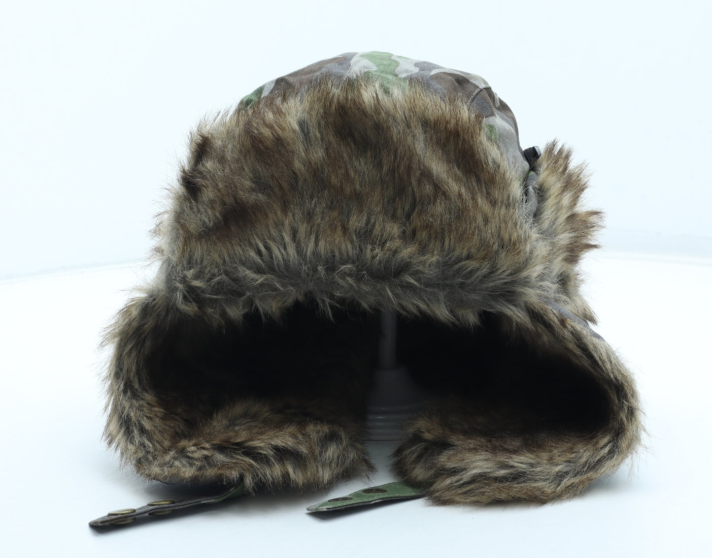 Duck Dynasty Boys Green Camouflage Acrylic Trapper Hat One Size