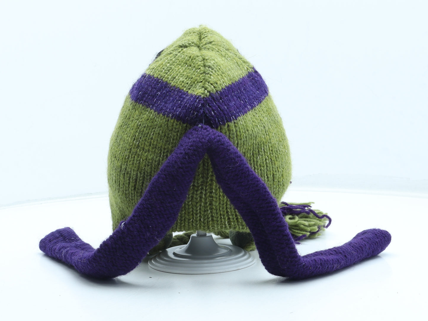 Preworn Boys Green Colourblock Acrylic Beanie One Size - Teenage Mutant Nina Turtles