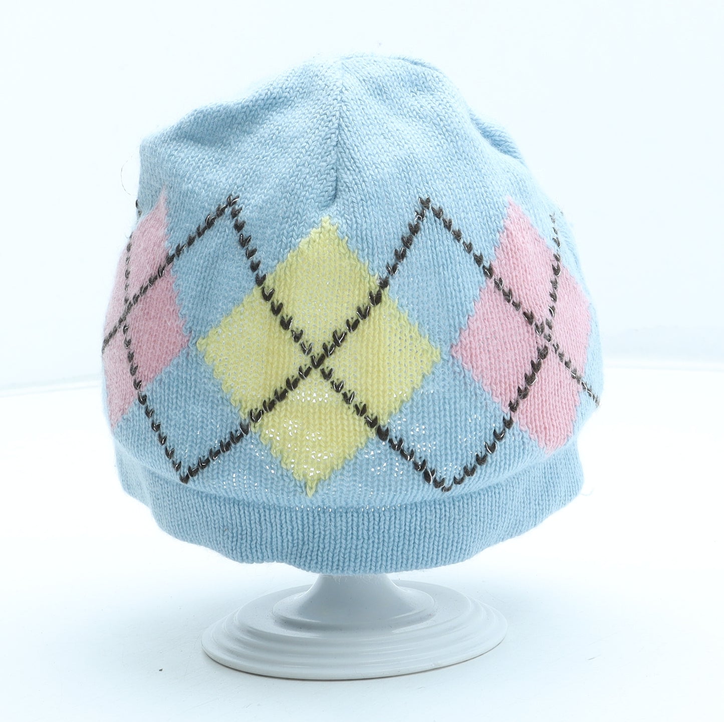 Lonsdale Womens Multicoloured Argyle/Diamond Acrylic Beanie One Size