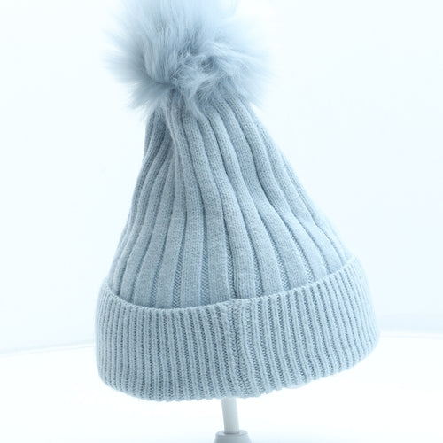 Primark Womens Blue Acrylic Winter Hat One Size