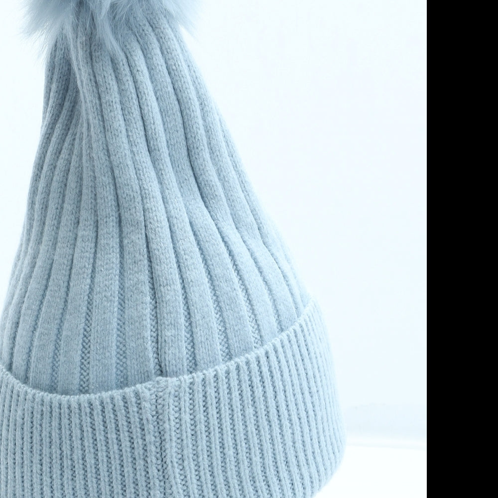 Primark Womens Blue Acrylic Winter Hat One Size
