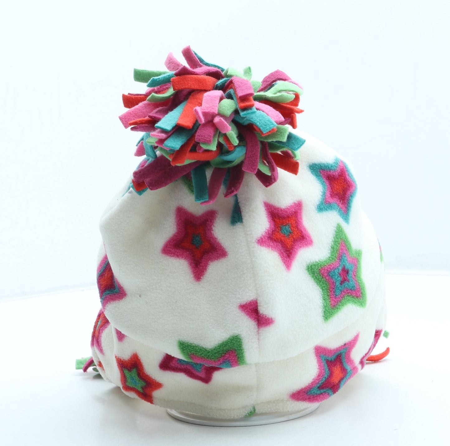 Gap Girls Multicoloured Geometric Polyester Winter Hat Size M - Star Pattern Size 10-13 Years