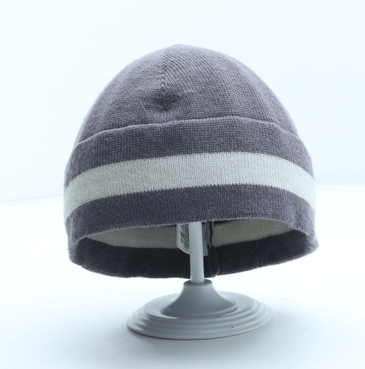 Icebreaker Girls Purple Colourblock Acrylic Beanie One Size