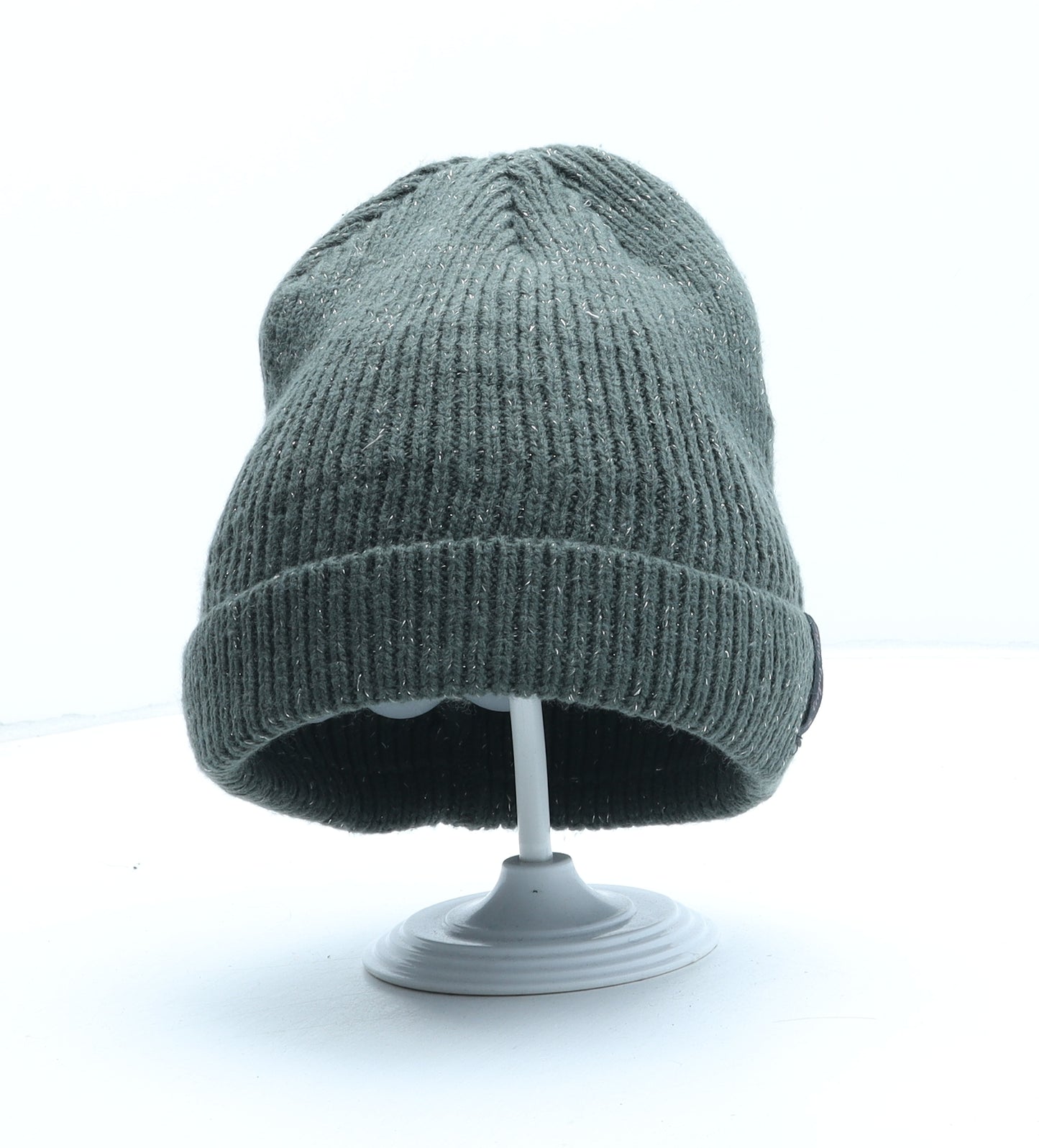 Pocopiano Womens Green Acrylic Beanie One Size