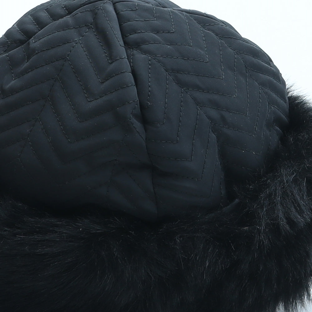 M&Co Womens Black Polyester Cloche One Size