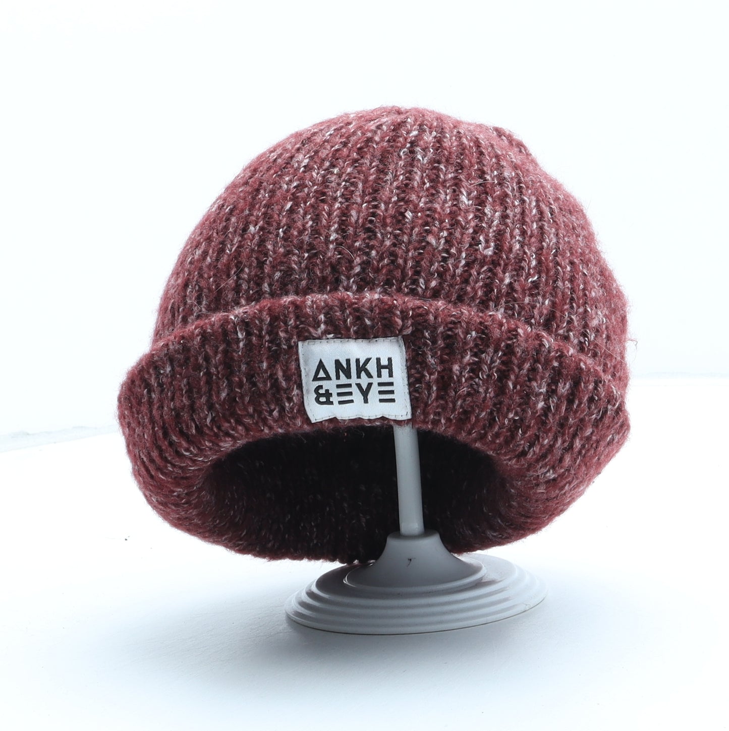 Ankh&Eye Womens Red Acrylic Beanie One Size