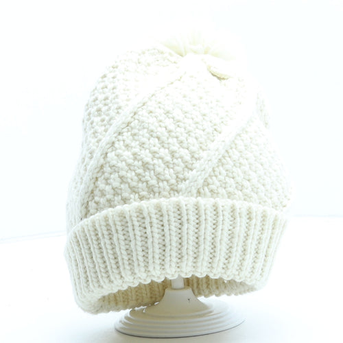 Mountain Warehouse Womens Beige Acrylic Bobble Hat One Size