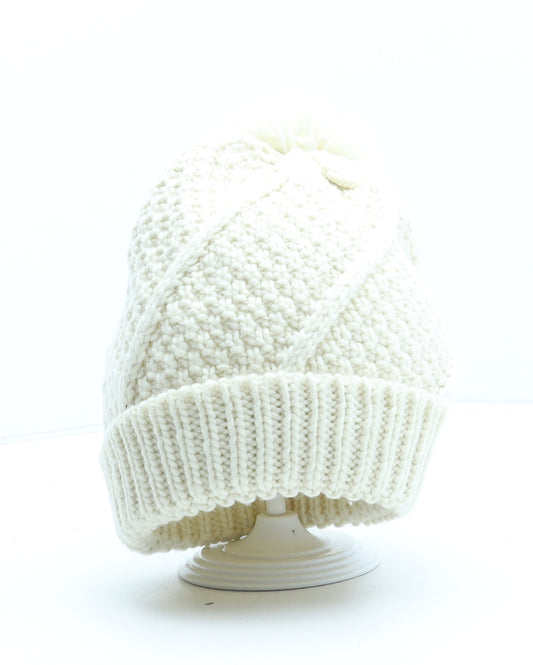 Mountain Warehouse Womens Beige Acrylic Bobble Hat One Size