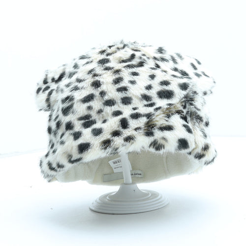 River Island Womens Beige Animal Print Acrylic Cossack One Size - Leopard Pattern