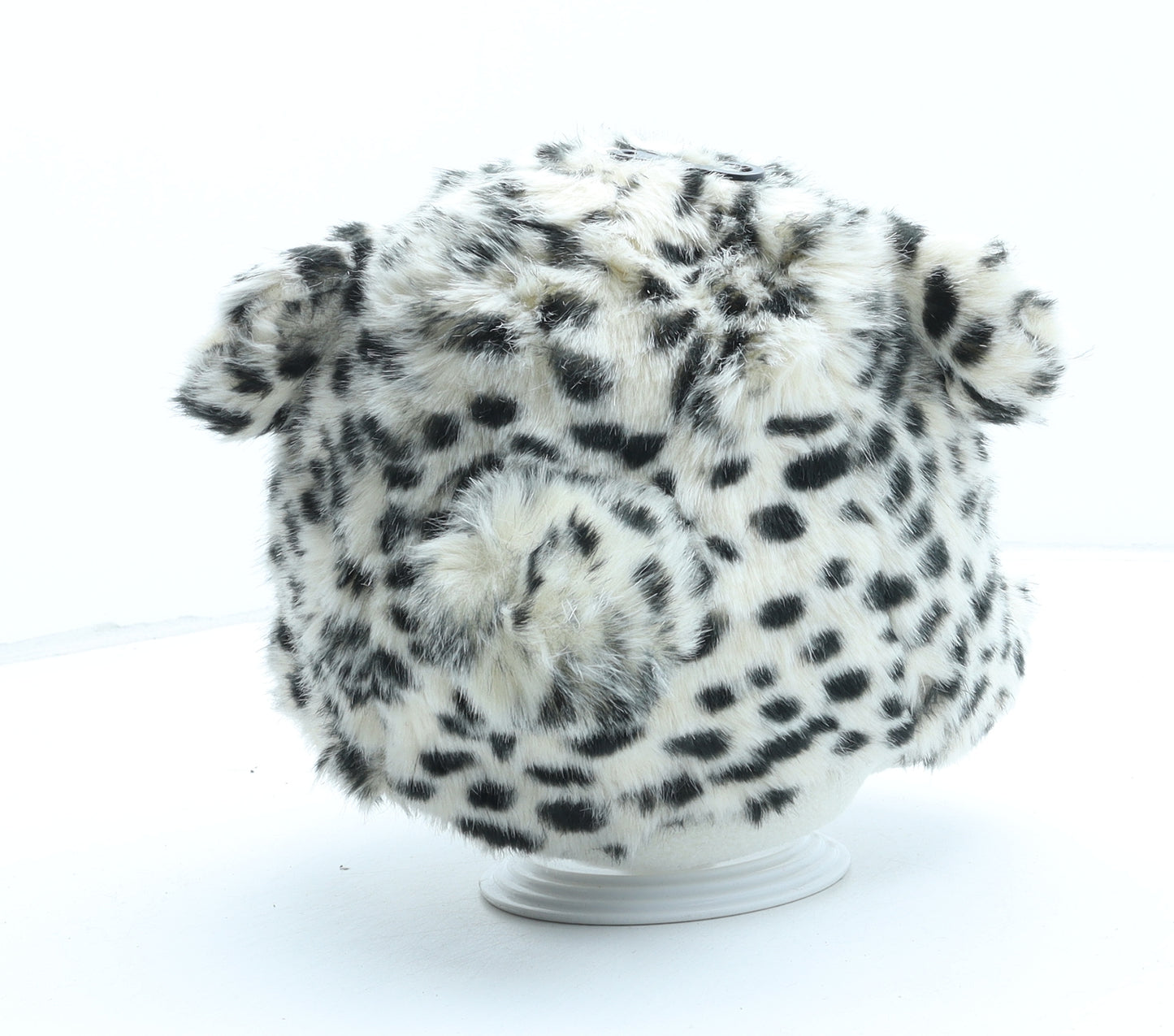 River Island Womens Beige Animal Print Acrylic Cossack One Size - Leopard Pattern